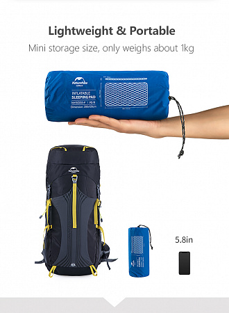 Двухместный надувной коврик Naturhike NH19Z013-P