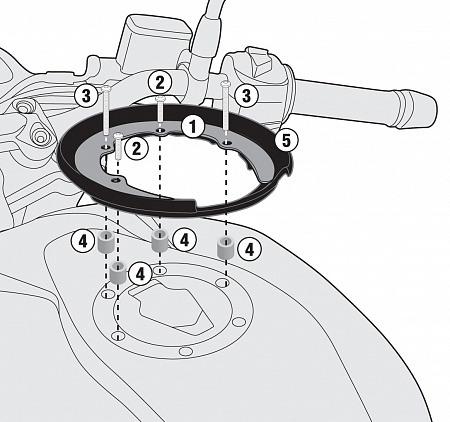 Крепеж сумки на бак мотоцикла GIVI TANKLOCK для BMW G310R/G310GS