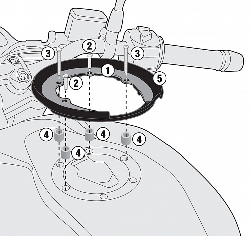 Крепеж сумки на бак мотоцикла GIVI TANKLOCK для BMW G310R/G310GS